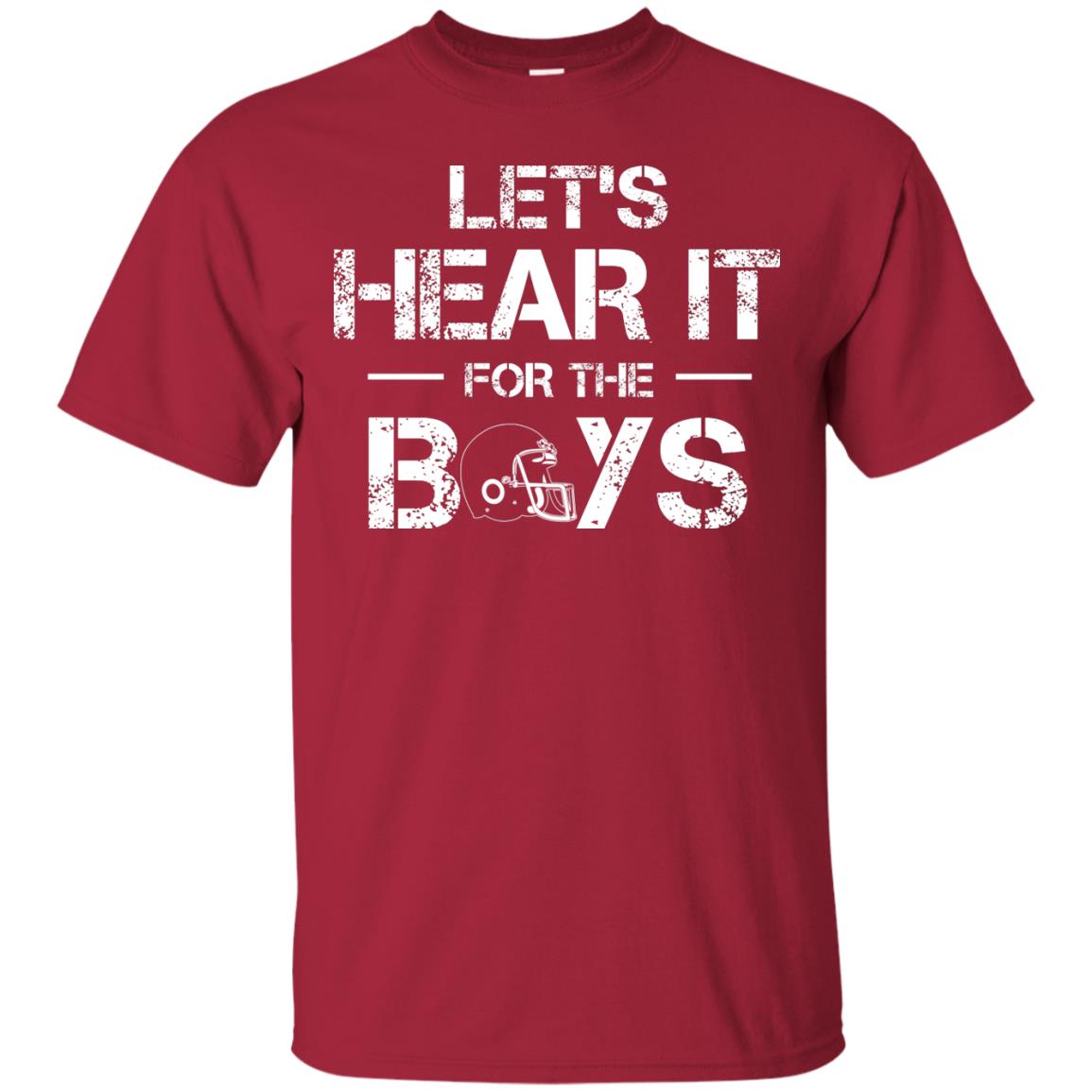 Let_s Hear It For The Boys Football Shirt Cardinal