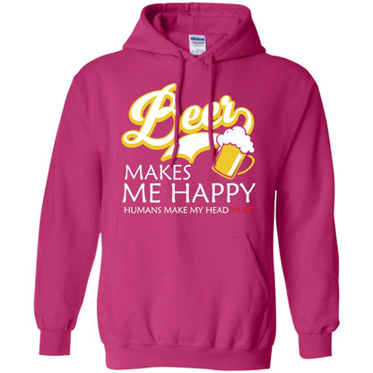 Beer Makes Me Happy Beer Lover T-shirt Heliconia