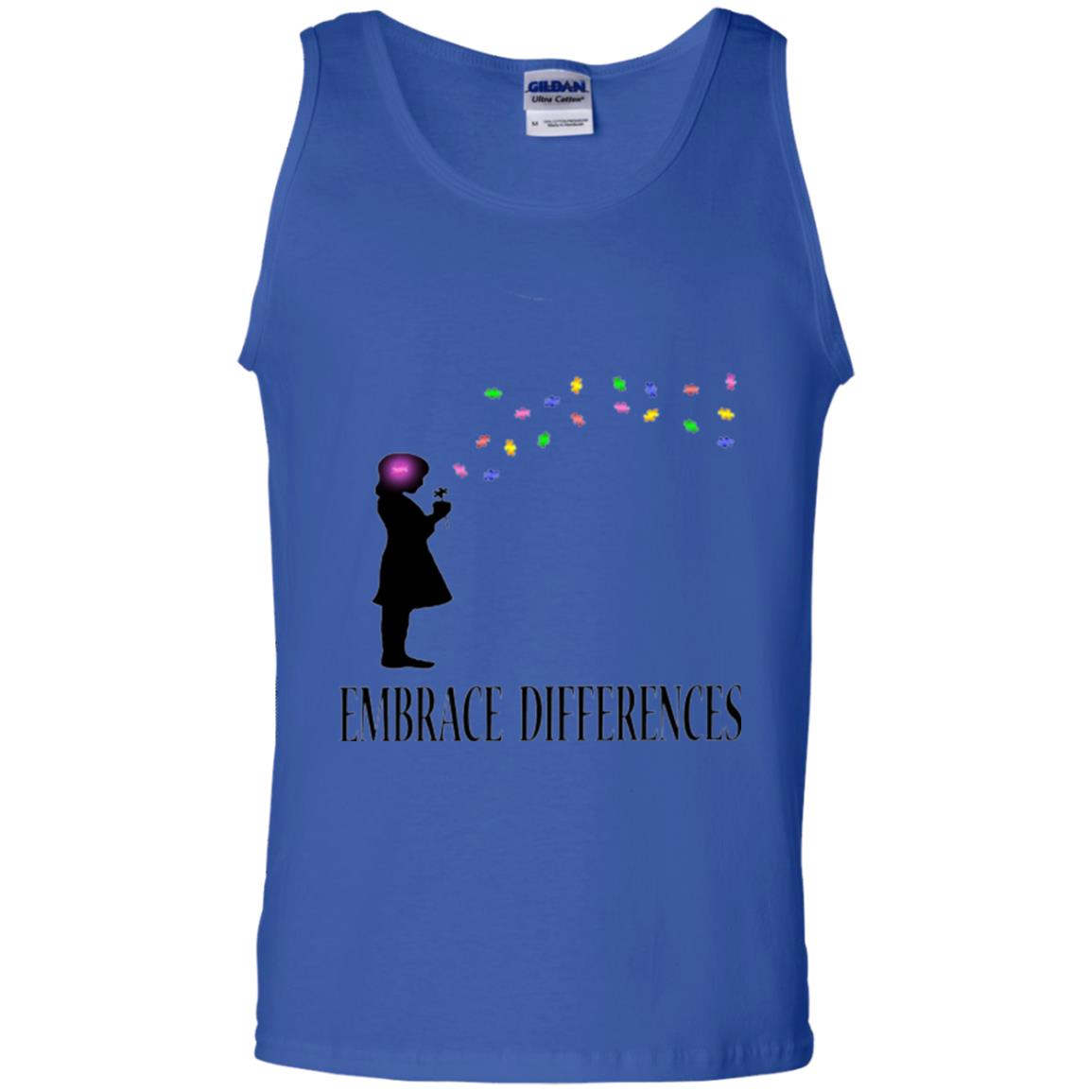 Autism Awareness T-shirt Embrace Differences T-shirt Royal