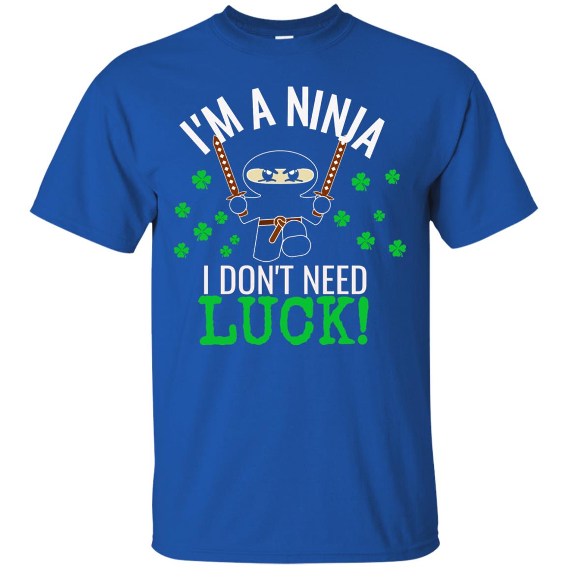 Ninja Luck Green St. Patrick_s Day T-shirt Royal