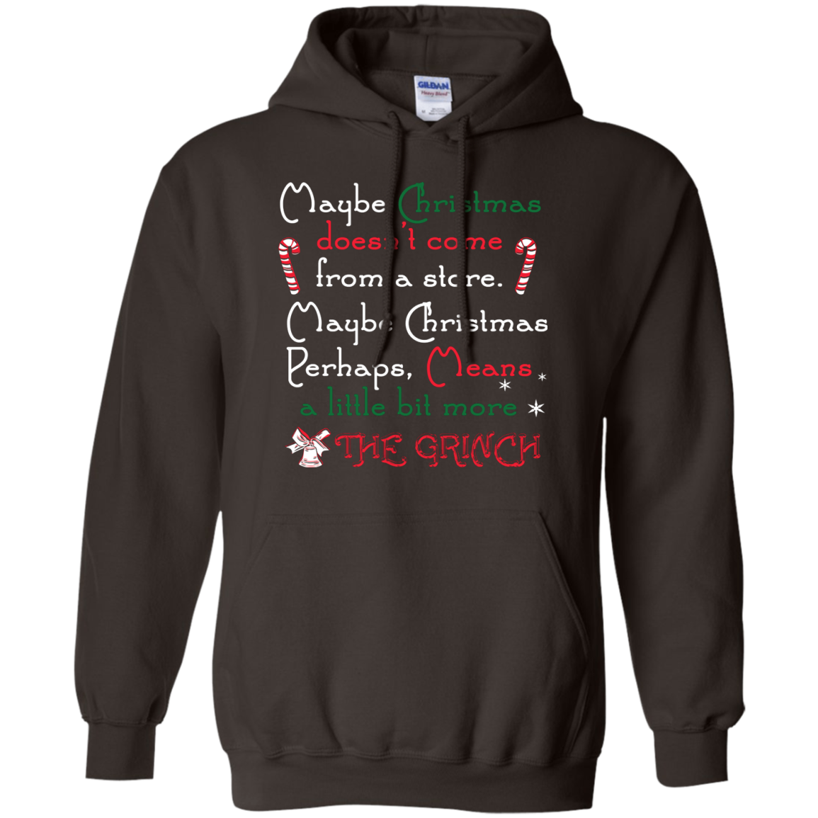 Christmas T-shirt Maybe Christmas Doesn't Come From A Store Dark Chocolate