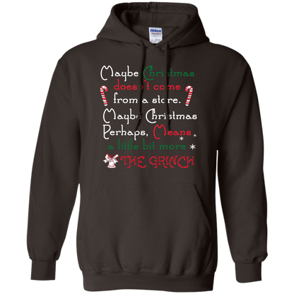 Christmas T-shirt Maybe Christmas Doesn't Come From A Store Dark Chocolate