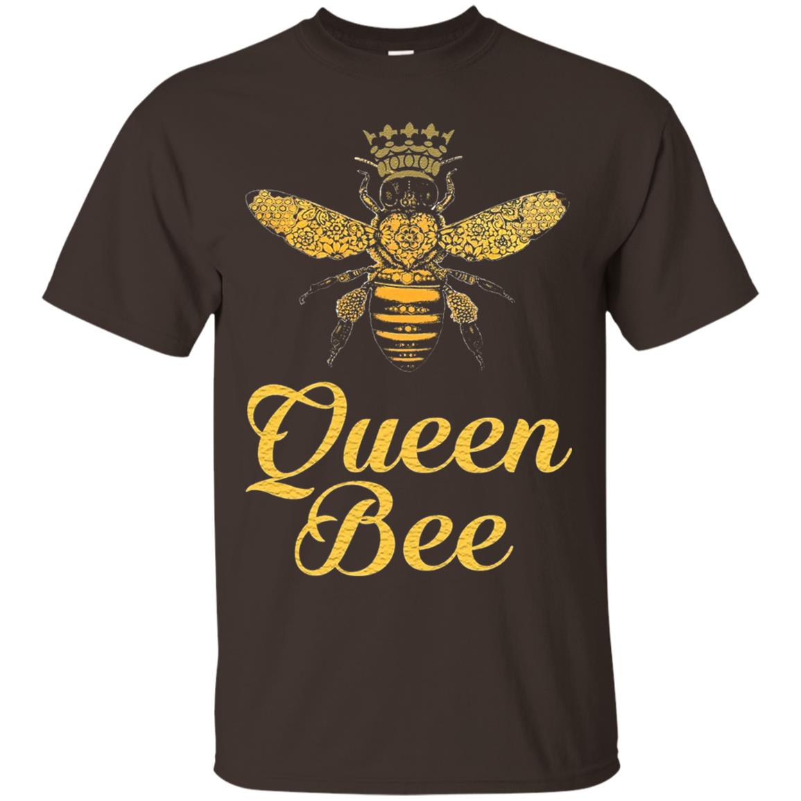 Bee Lover T-shirt Queen Bee Crown T-shirt Dark Chocolate