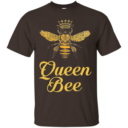 Bee Lover T-shirt Queen Bee Crown T-shirt Dark Chocolate