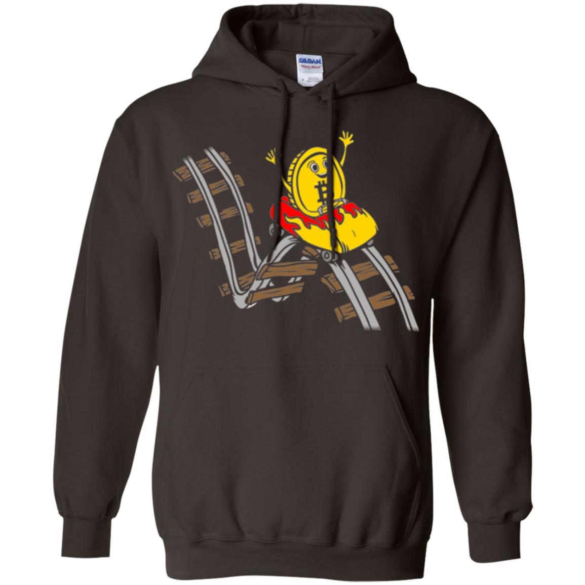 Bitcoin Rollercoaster T-shirt Dark Chocolate