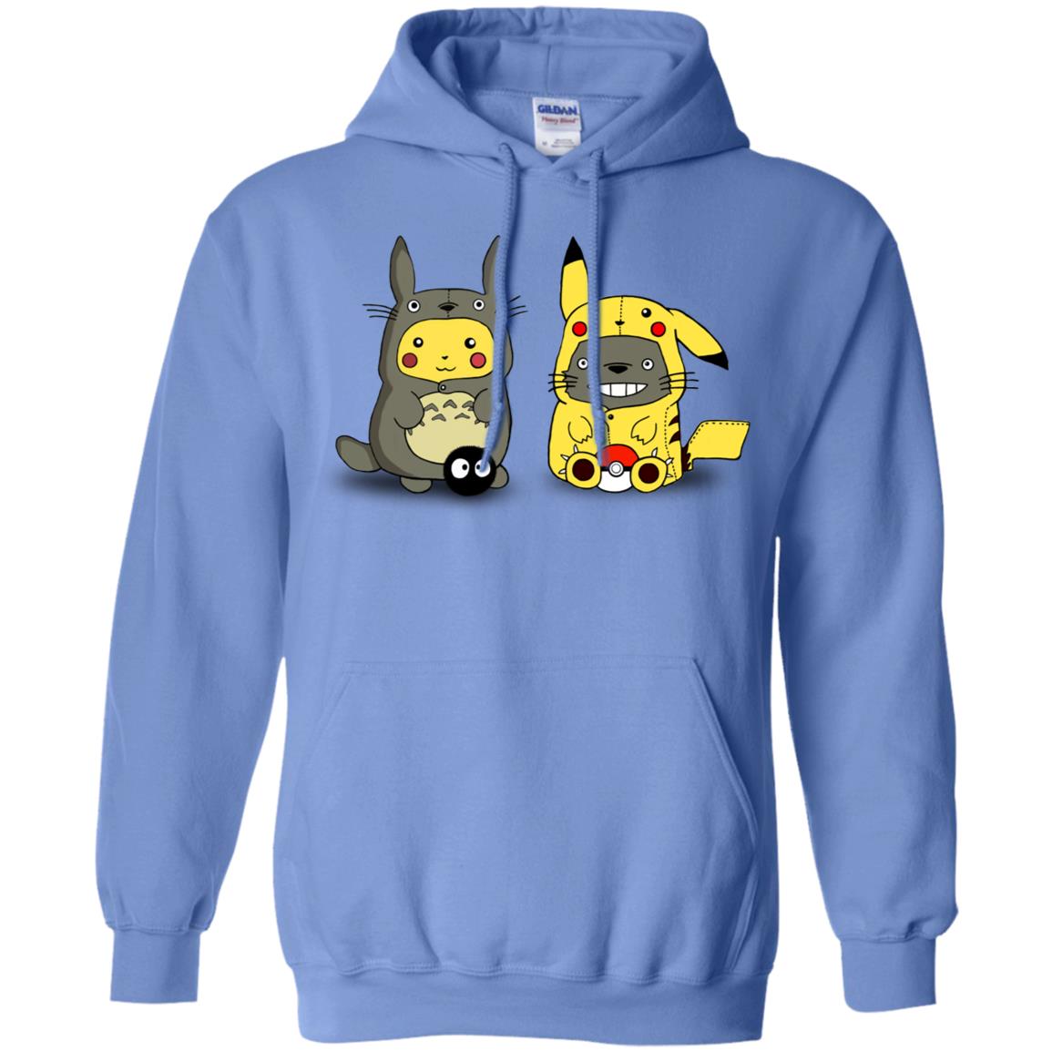 Pikachu Cosplay Totoro And Totoro Cosplay Pikachu T-shirt Carolina Blue