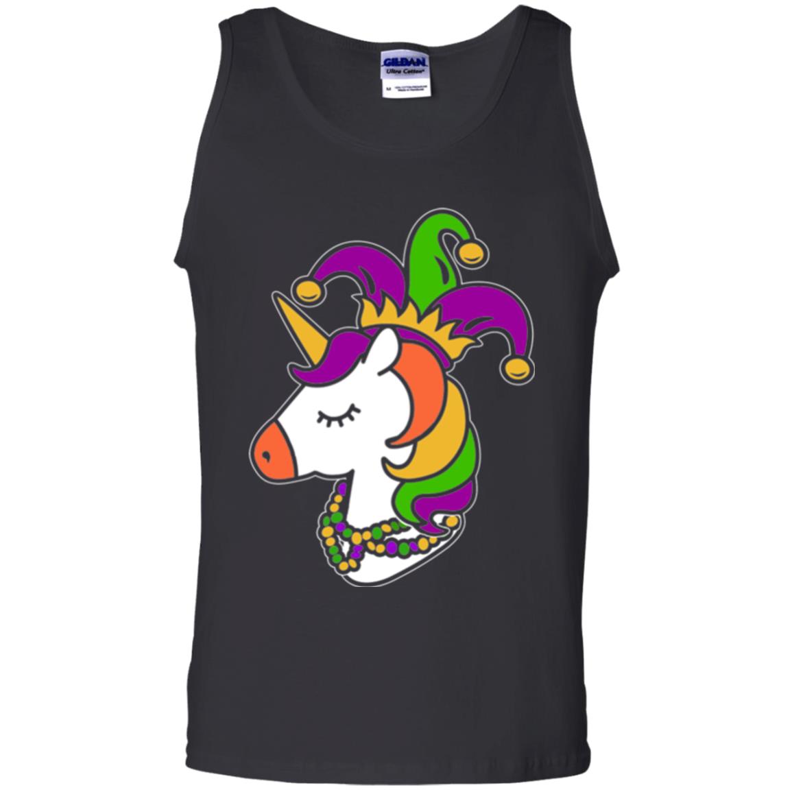 Mardi Gras Unicorn T-shirt Black