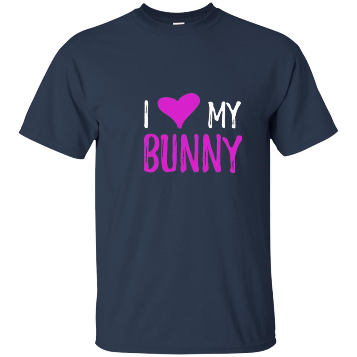 Bunny Rabbit Mom Shirt I Love My Bunny Navy