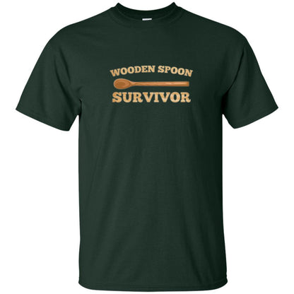 Sarcastic T-shirt Wooden Spoon Survivor T-shirt Forest Green