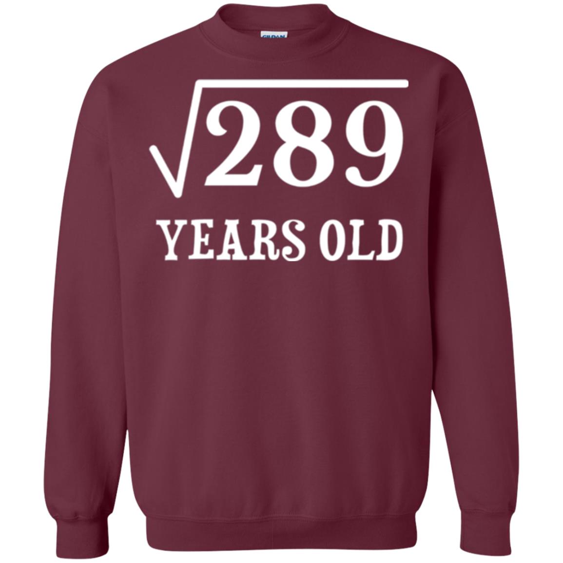 Brithday T-shirt Square Root Of 289 Maroon