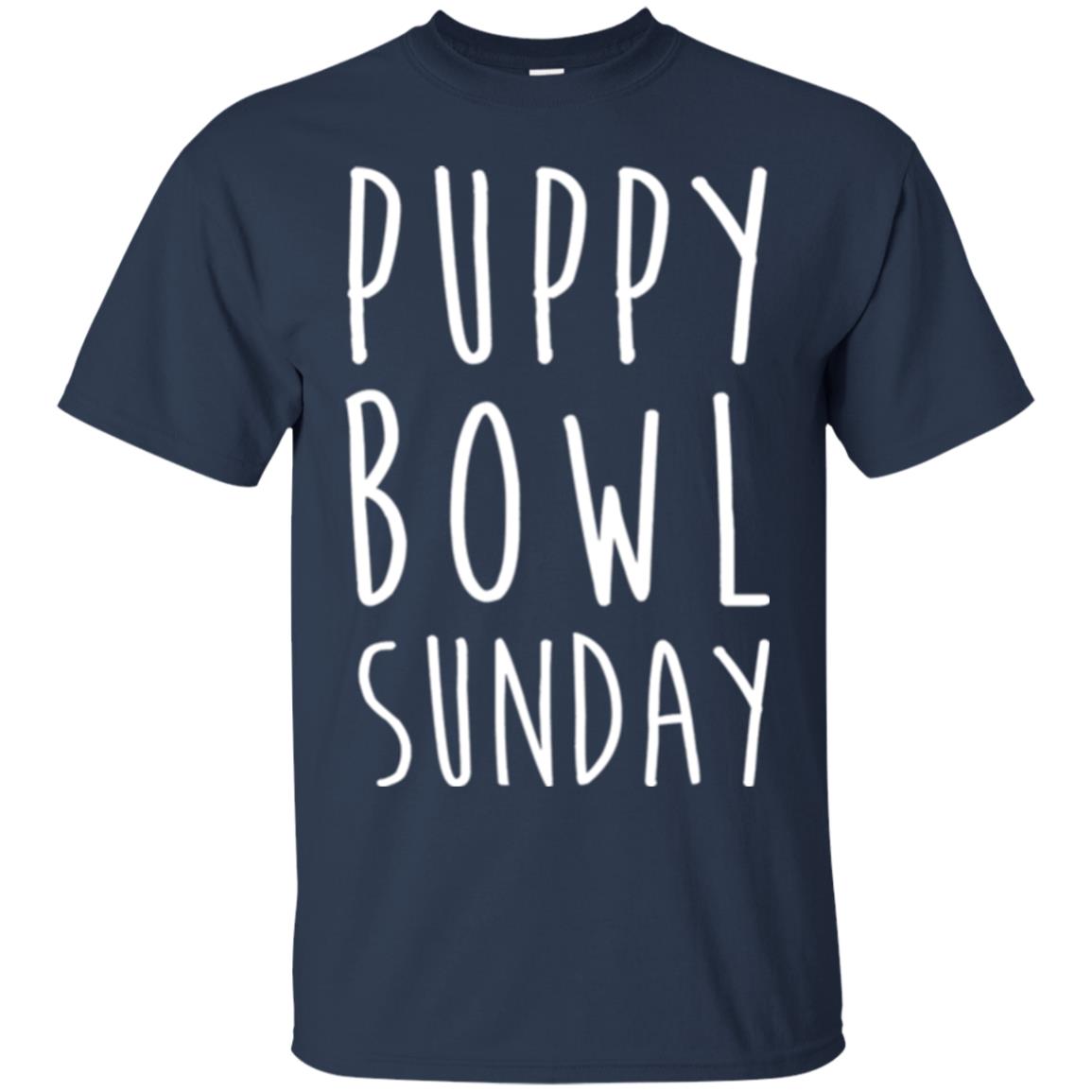 Football Dog Lover T-shirt Puppy Bowl Sunday T-shirt Navy