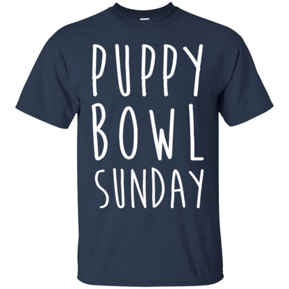 Football Dog Lover T-shirt Puppy Bowl Sunday T-shirt Navy