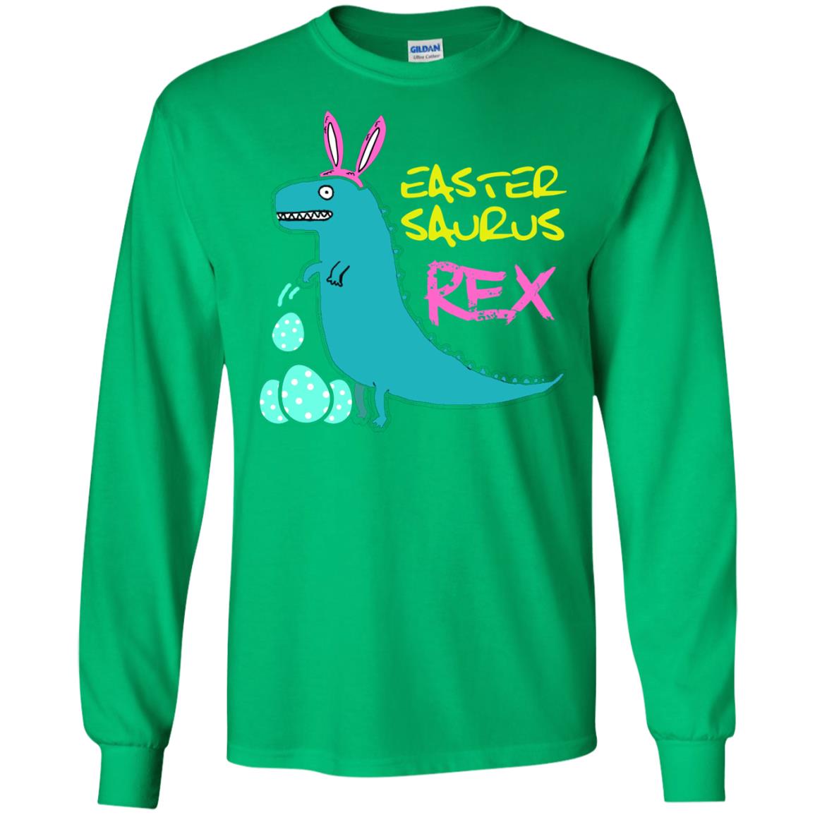 Easter Saurus Trex Bunny Dinosaur T-shirt Irish Green