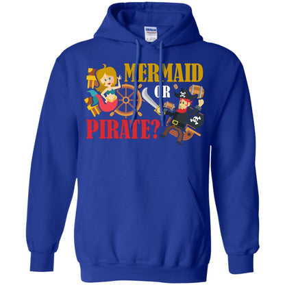 Mermaid Or Pirate Gift Shirt For Boys And Girls Royal