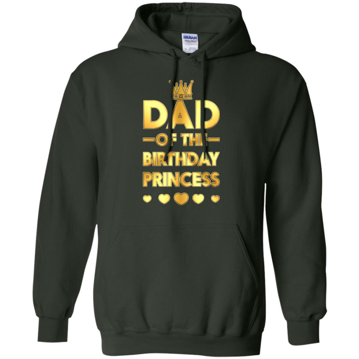 Dad Of The Birthday Princess Family T-shirt Forest Green