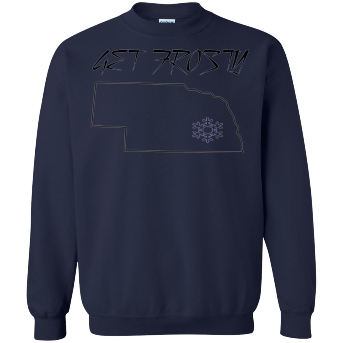 Christmas T-shirt Get Frosty Nebraska Football Navy