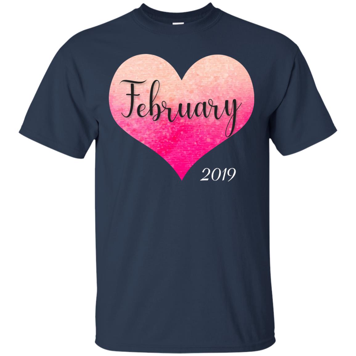 Pregnancy Reveal Announcement Party February 2019 Shirt Navy