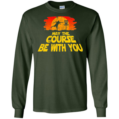 Disc Golf T-shirt May The Course Be With You Forest Green