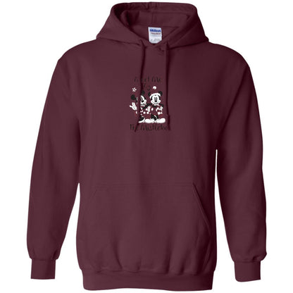 Christmas T-shirt Meet Me By Mistletoe Maroon