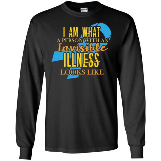 Autism T-shirt I Am What A Person With An Invinsible Illness Looks Like Black