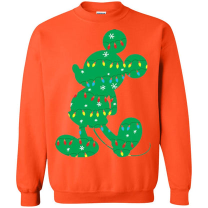 Christmas T-shirt Disney Mickey Mouse Fairy Lights Orange