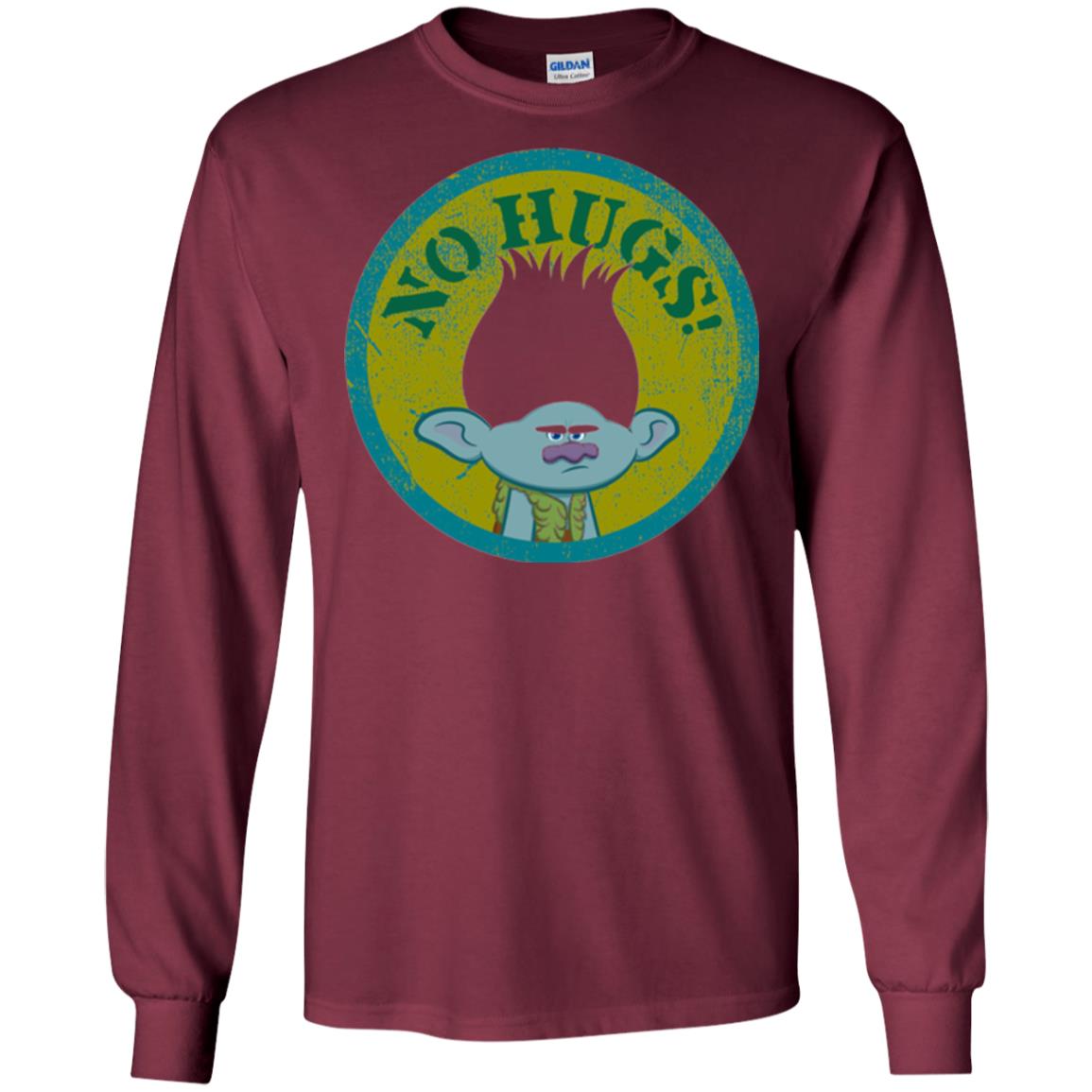 Dream Works_ Trolls No Hugs T-shirt Maroon
