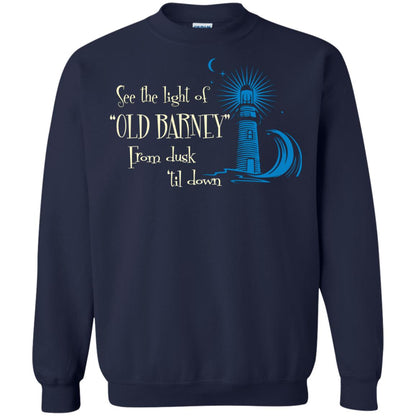 Lighthouse T-shirt See The Light Of Old Barney From Dusk Til Down Navy