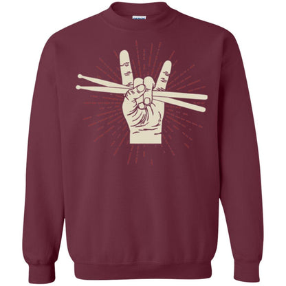 Drummer T-shirt Drumsticks Percussion Rock Maroon