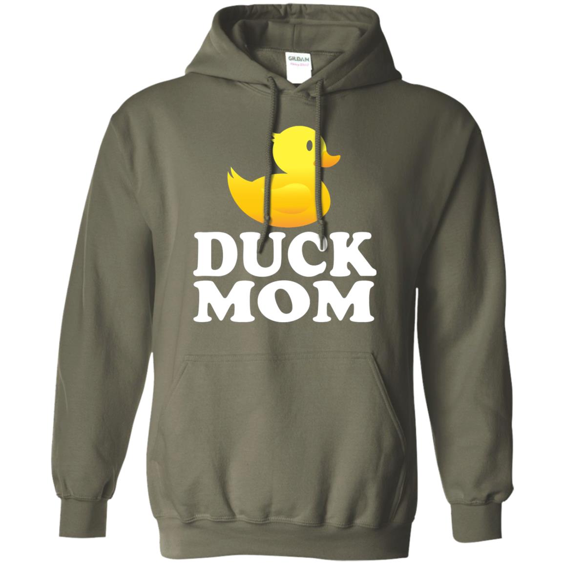 Duck Mom Funny Bird Lover T-shirt Military Green
