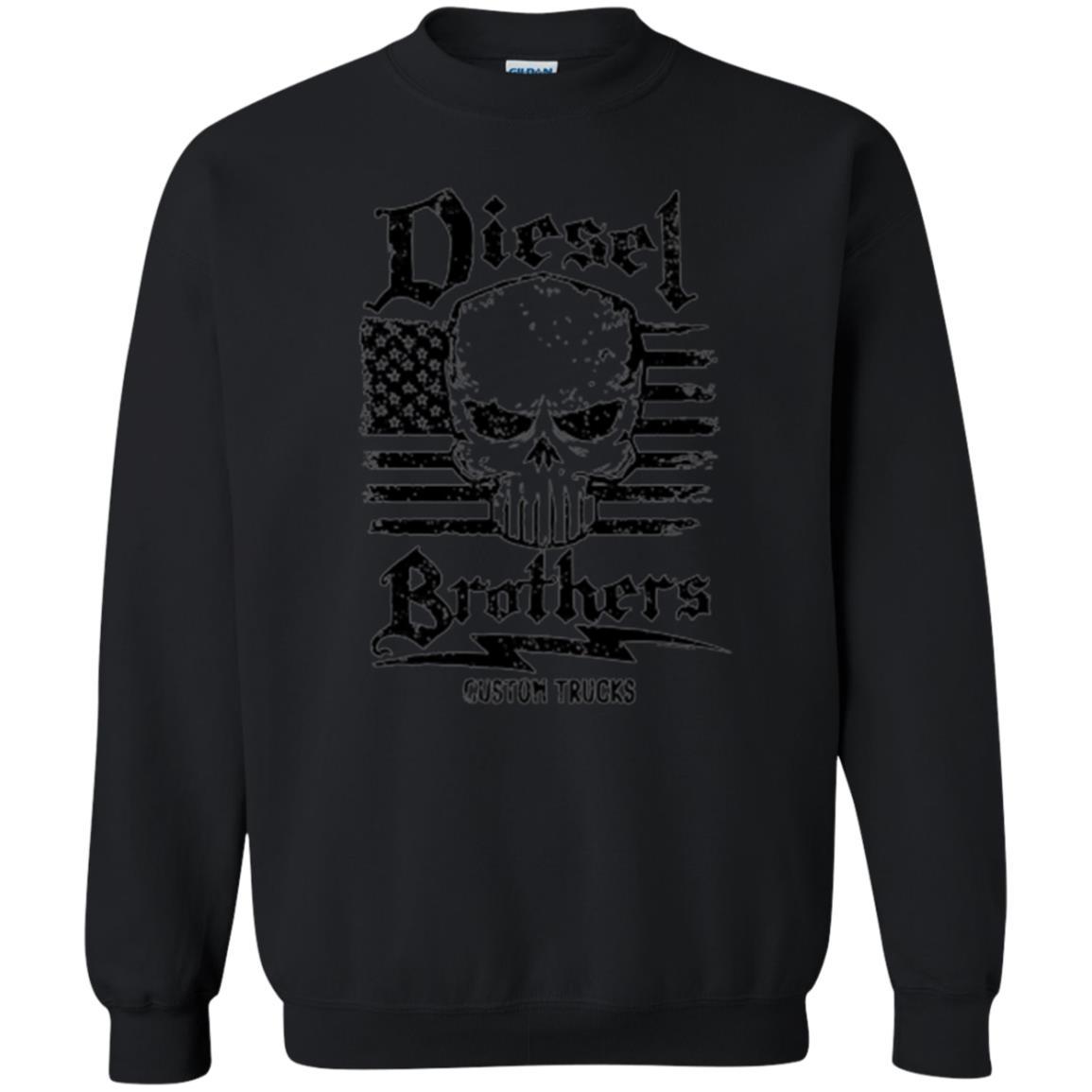 Diesel Brothers Custom Trucks Skull Usa Flag T-shirt