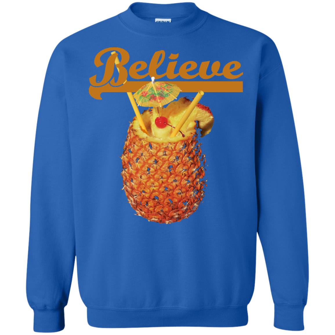 Believe Pineapple Cuptropical Drink T-shirt Royal