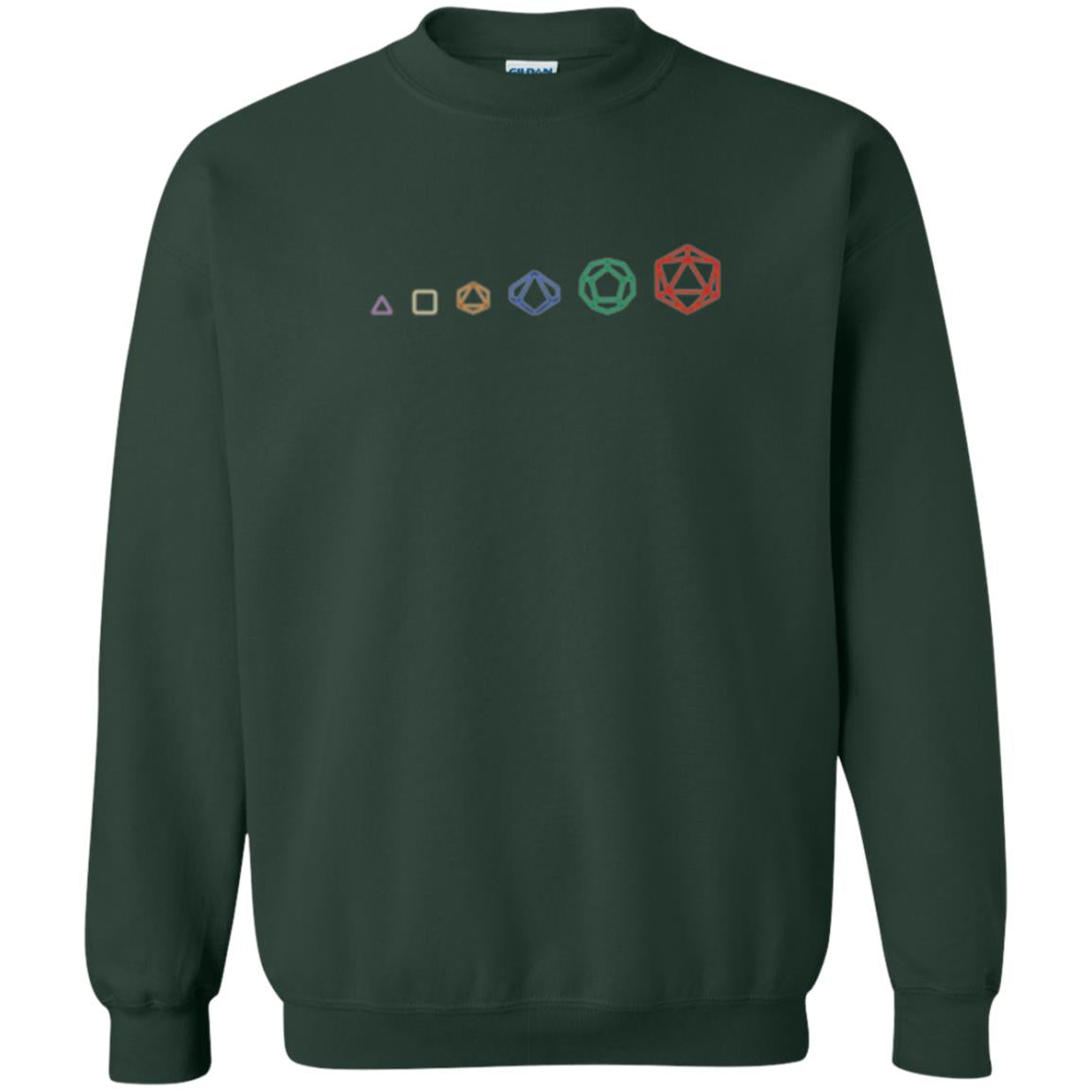 D20 Dice Evolution Role Playing T-shirt Forest Green