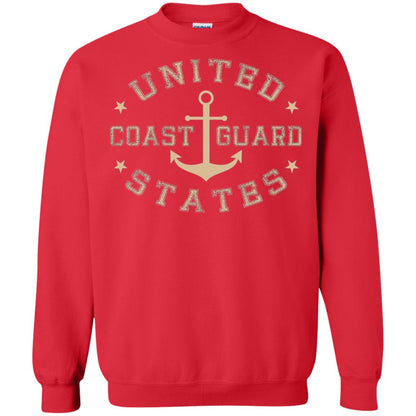 Coast Guard Birthday United States Anchor T-shirt Red