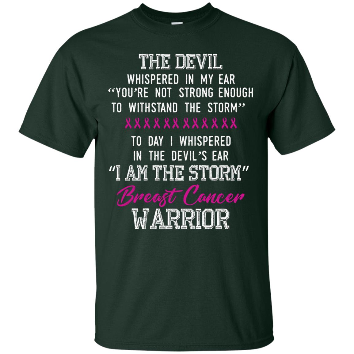 Breast Cancer Warrior T-shirt I Am The Storm Breast Cancer Warrior With Pink Ribbons Forest