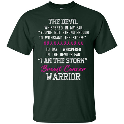 Breast Cancer Warrior T-shirt I Am The Storm Breast Cancer Warrior With Pink Ribbons Forest