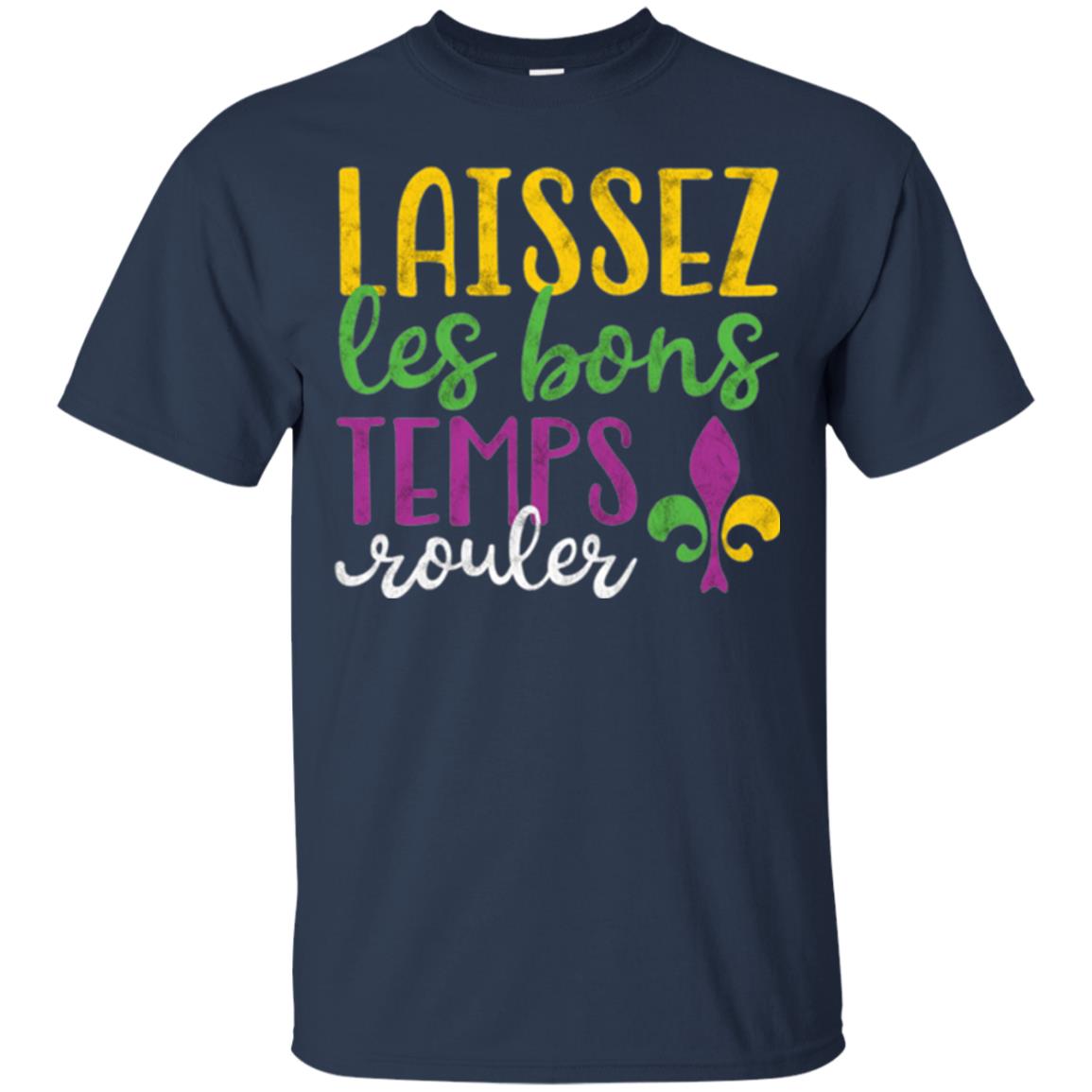 Mardi Gras T-shirt Laissez Les Bons Temps Rouler Navy