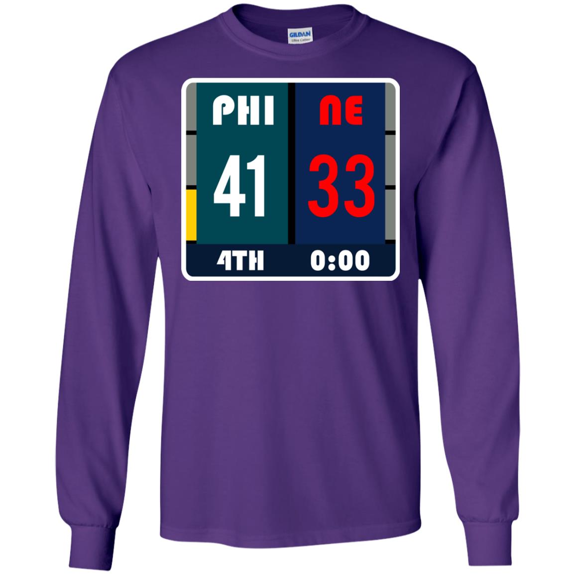 Football Philadelphia T-shirt Eagles Vs New England Purple