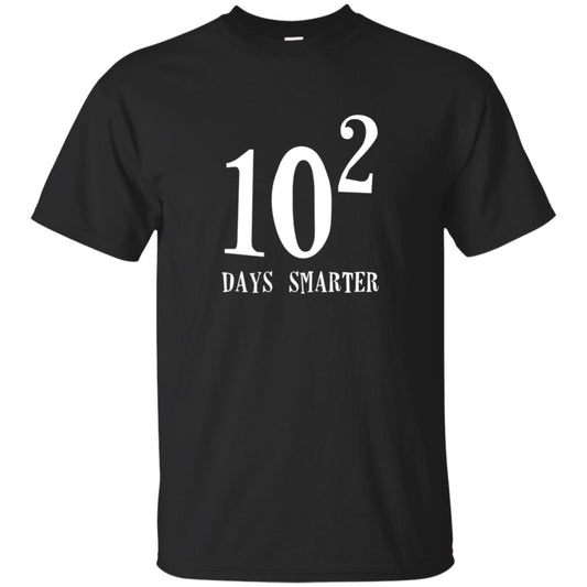 Funny Math 100th Day T-shirt 10 Squared Is 100 Days Smarter Black