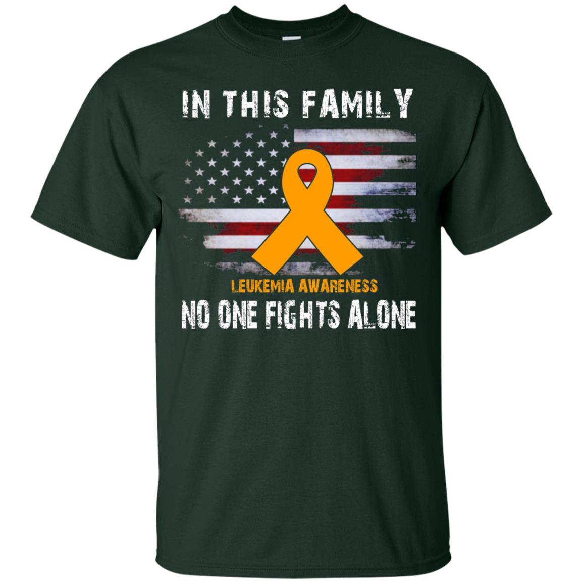 Leukemia Awareness No One Fights Alone Shirt Forest