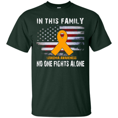 Leukemia Awareness No One Fights Alone Shirt Forest