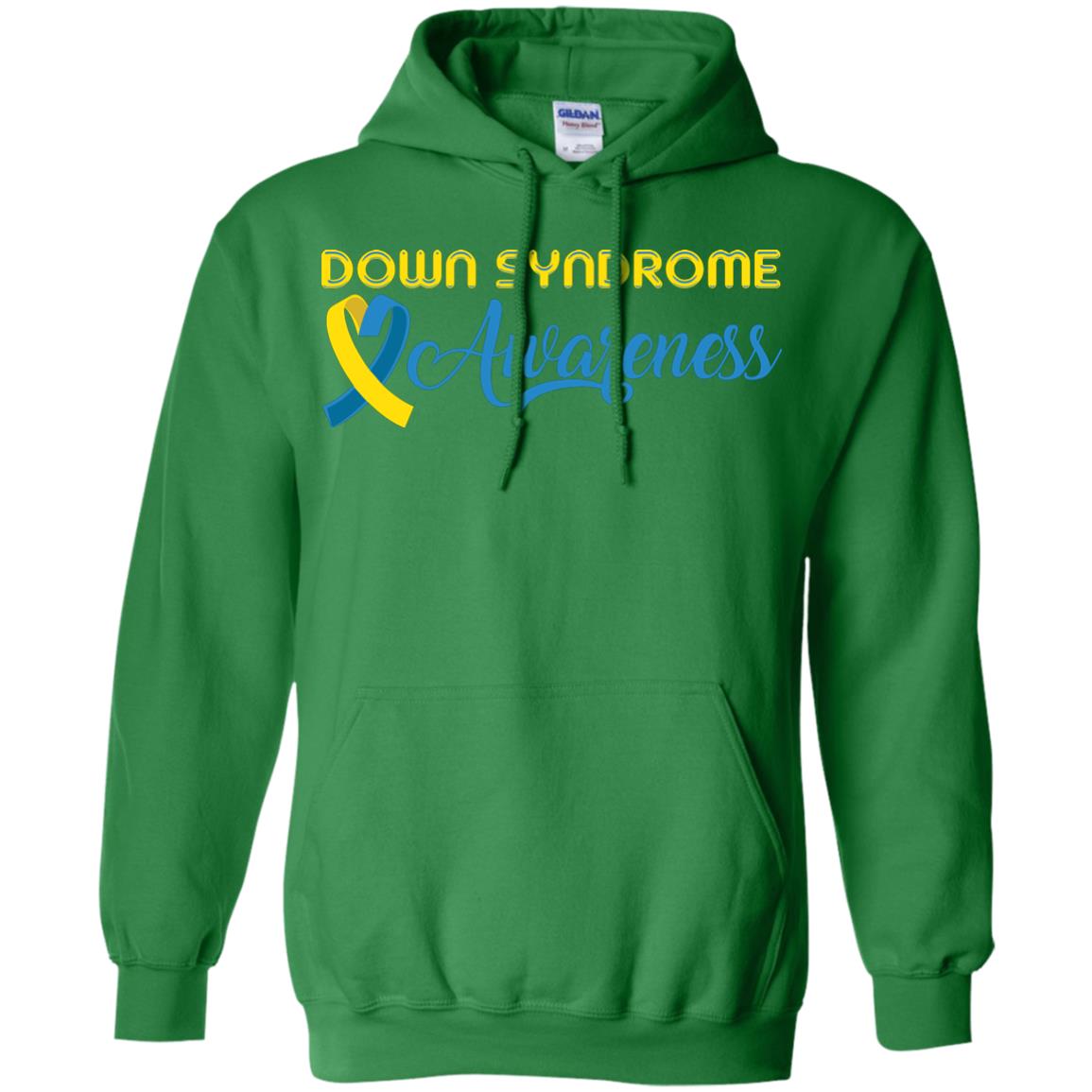Yellow And Blue Ribbons Down Syndrome Awareness T-shirt Irish Green