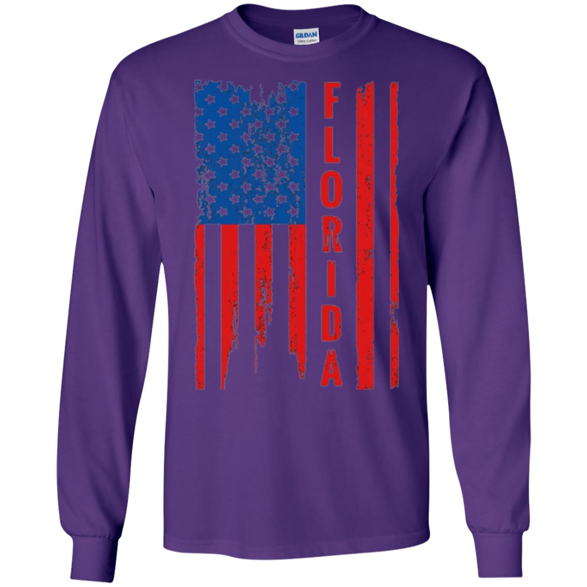 Florida State T-shirt American Flag Purple