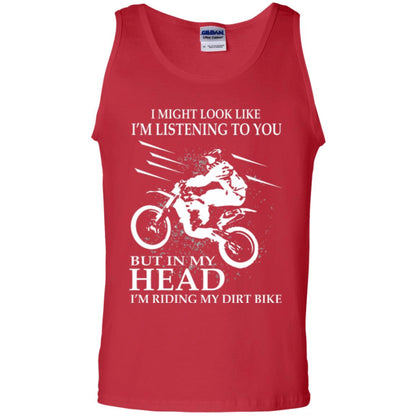 Funny Motocross T-shirt I_m Riding My Dirt Bike Red