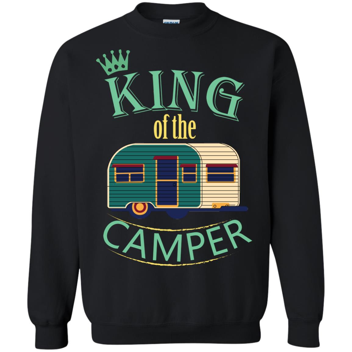 King Of The Camper Camping Lover Shirt Black