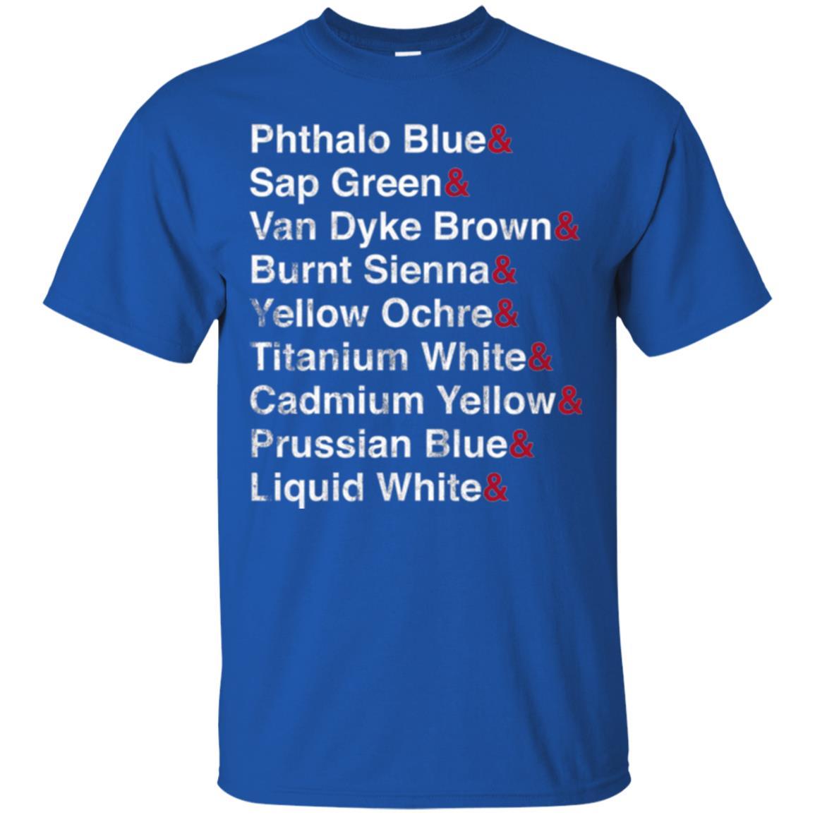 Painter T-shirt Oil Colors Bob Painter Ross Royal
