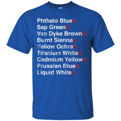 Painter T-shirt Oil Colors Bob Painter Ross Royal
