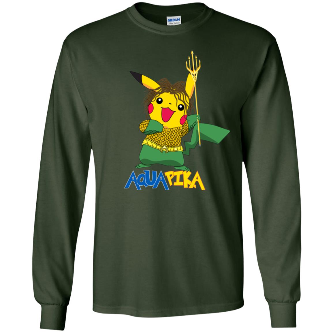 Aquapika Aquaman Piakachu Fan Shirt Forest Green
