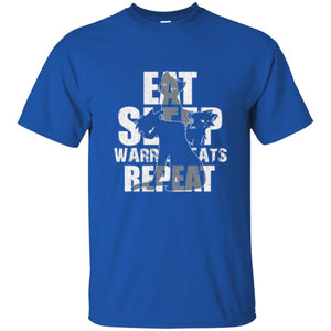 Cat Lover T-shirt Eat Sleep Warrior Cats Repeat