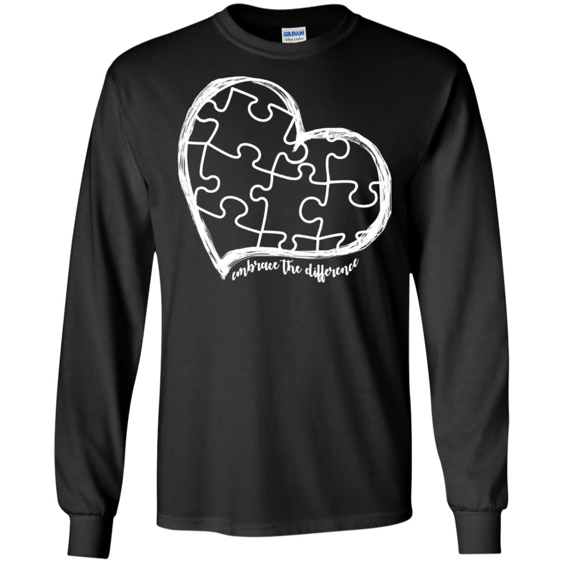 Autism Awareness Embrace Differences Shirt Black