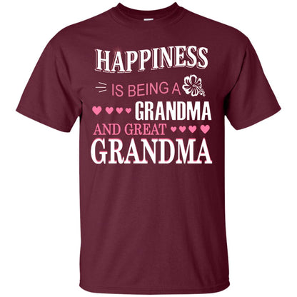 Happiness Is Being A Grandma And Great Grandma Maroon